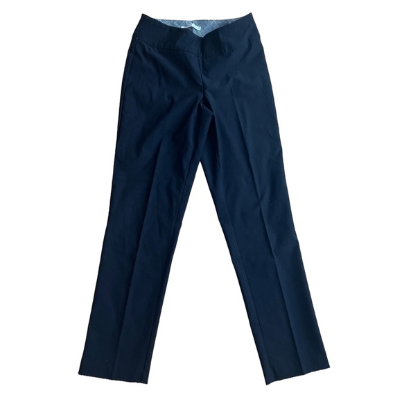 Pull on dress pants casual S.C. & Co navy blue women size 8 stretchy work office - Picture 2 of 7